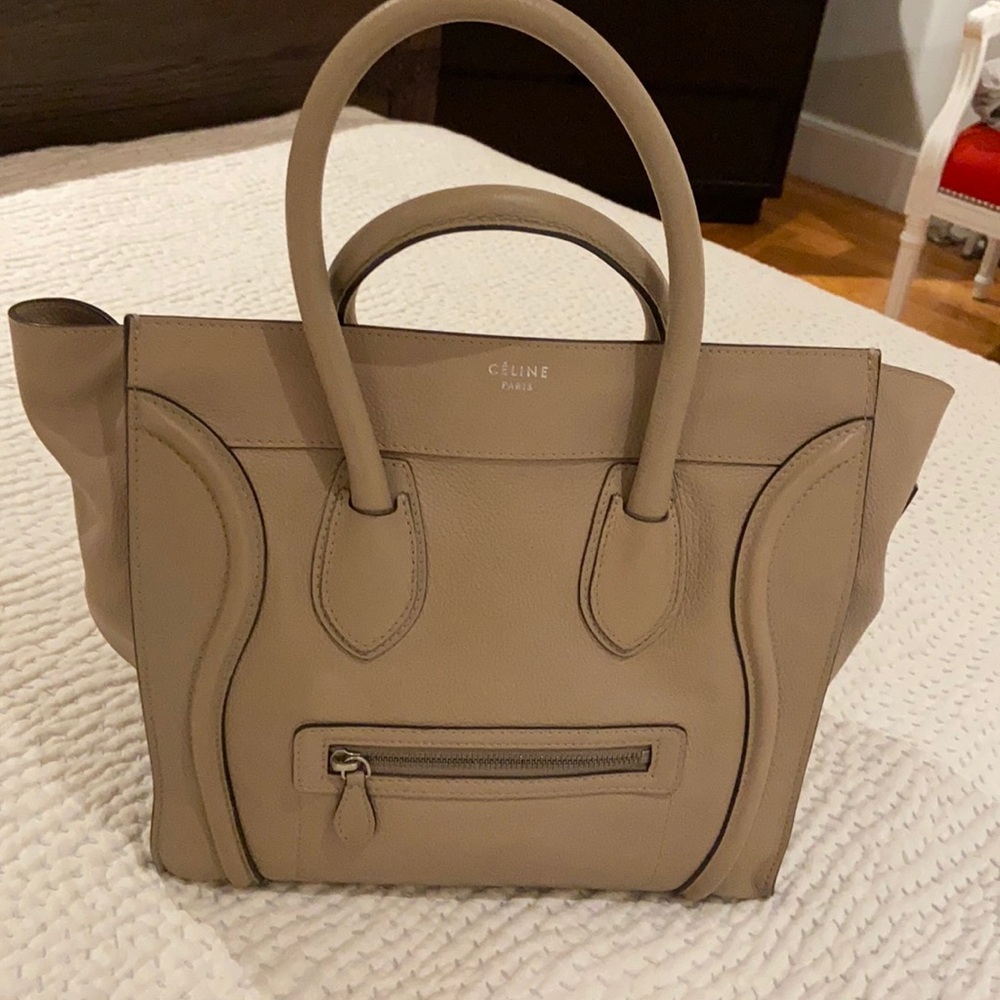 CELINE Mini Luggage handbag in DUNE
